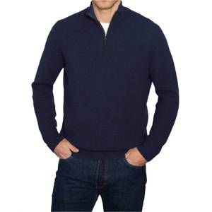NEW KINROSS men's sport quarter zip mock sweater in navy
